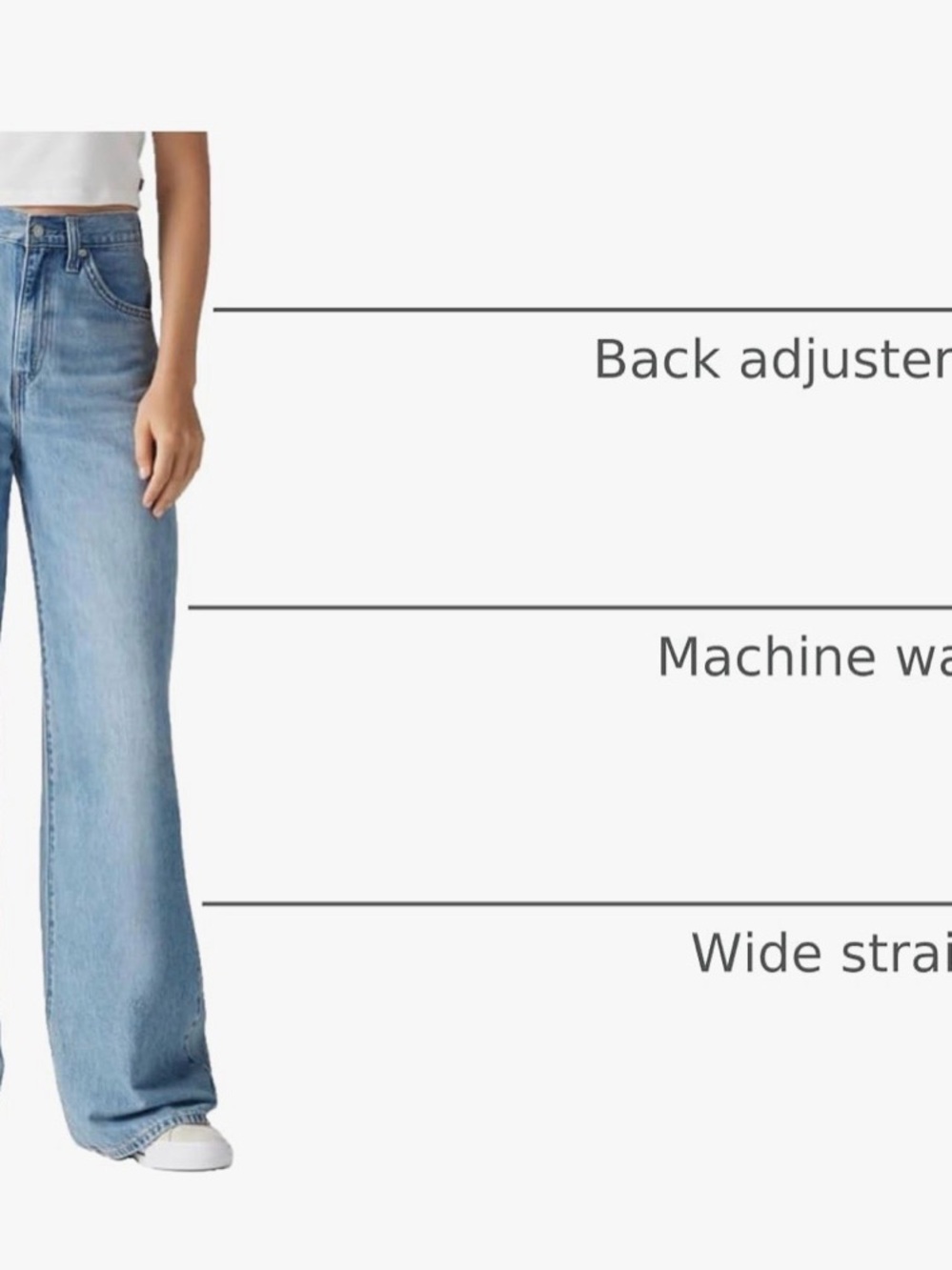 Levi's women’s Cinch Baggy 32 Light Wash Jeans - Picture 5 of 5